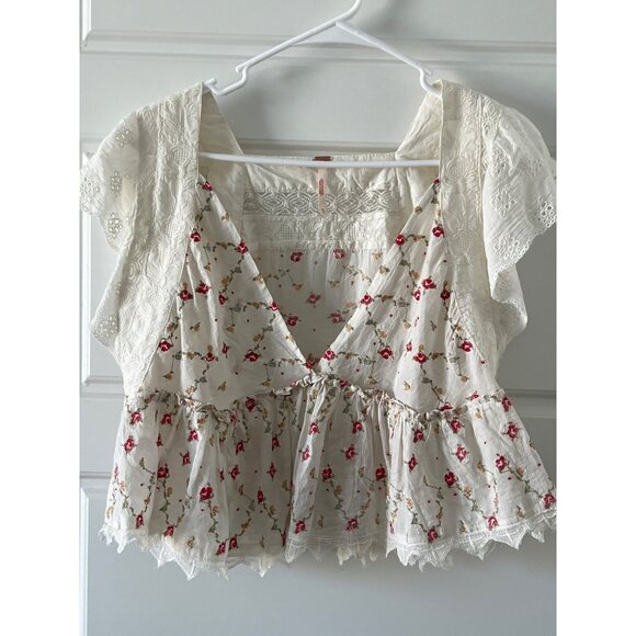 Free People Rosebud Embroidered Top - Picture 6 of 13